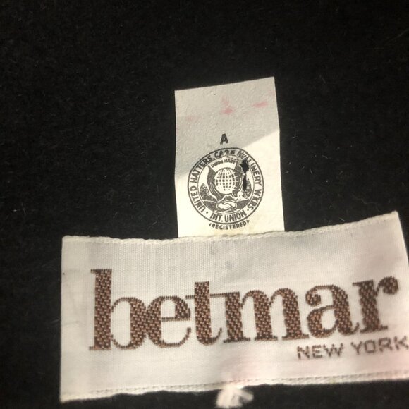 Vintage Betmar New York Black Felt Dress Hat – Union Made USA